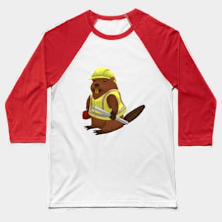 Construction Beaver Baseball T-Shirt